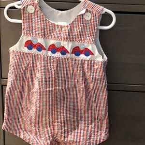18 months boys outfit with race cars